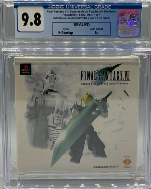 Final Fantasy VII 6 Square on Sony PlayStation Previews Sealed CGC 9.8 A+ Graded
